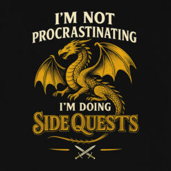 08_08_2025_RPG Gamer T-Shirt Im Doing Side Quests Casual_Tee_thehungrypng_black_tee_bg_thehungrypng