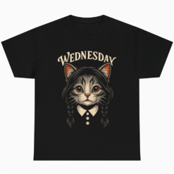 Wednesday Kitty Addams T-shirt Family Cat