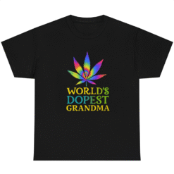 World's Dopest Grandma Tie Dye Cannabis Pattern