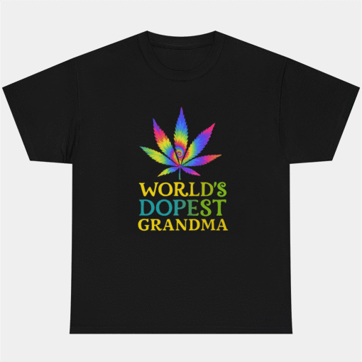 World's Dopest Grandma Tie Dye Cannabis Pattern